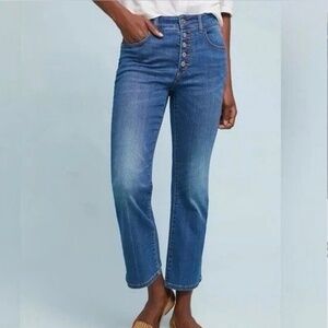 NWT Anthropologie Pilcro and The Letterpress High-Rise Crop Flare Jeans Sz 29